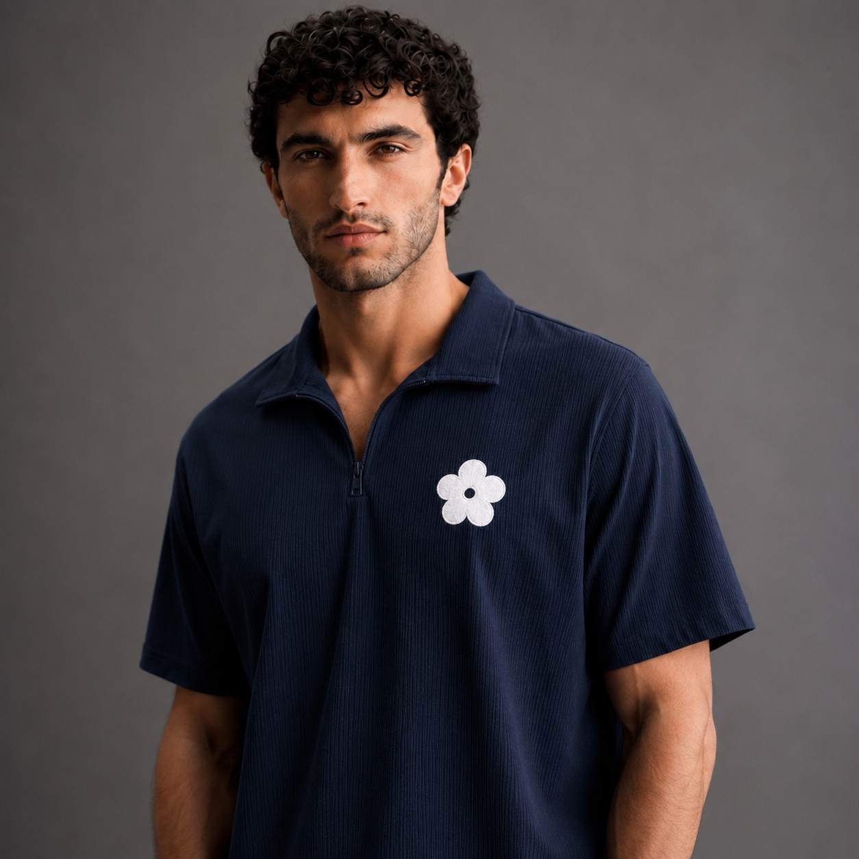 Navy blue Peace Oversized T-shirt ( Pre-order)