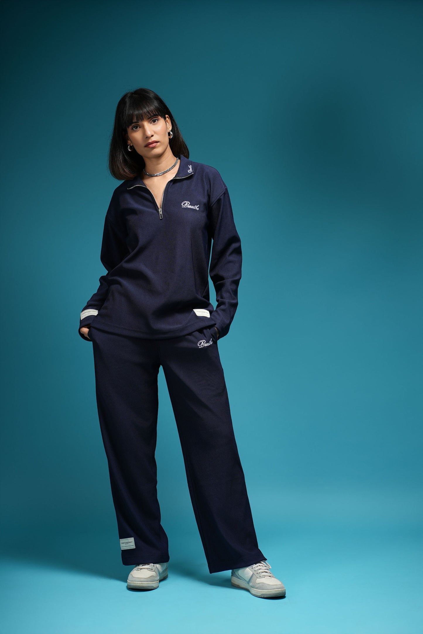 TBM CO-ORD SET NAVY BLUE