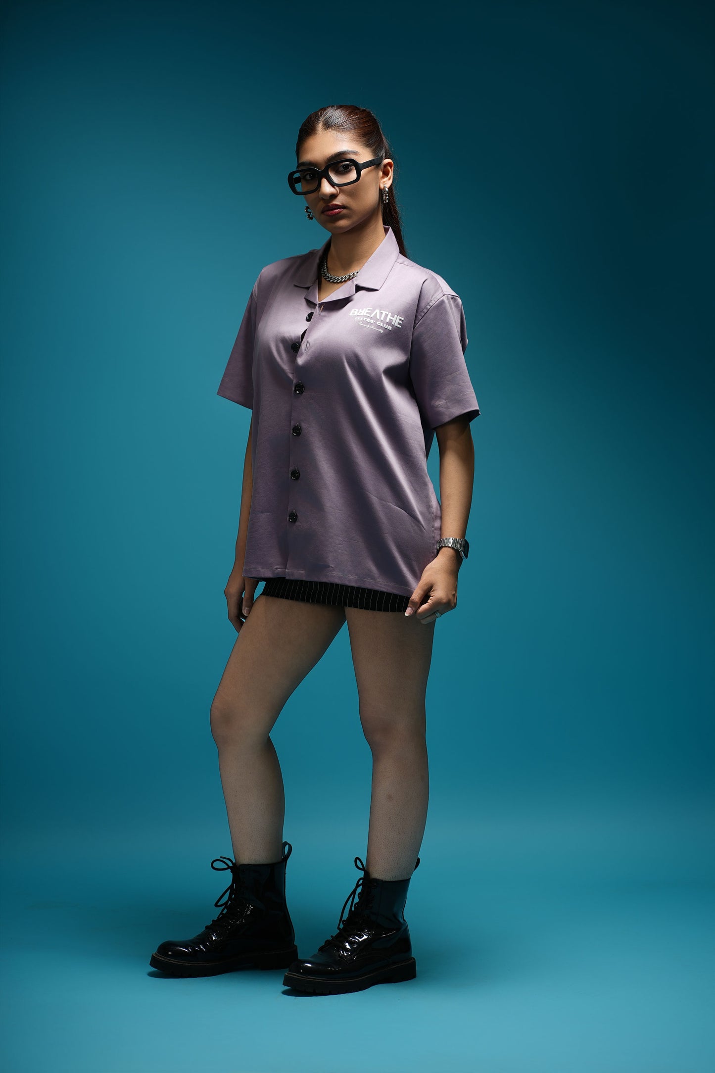 BOWLING SHIRT -SMOKY LILAC