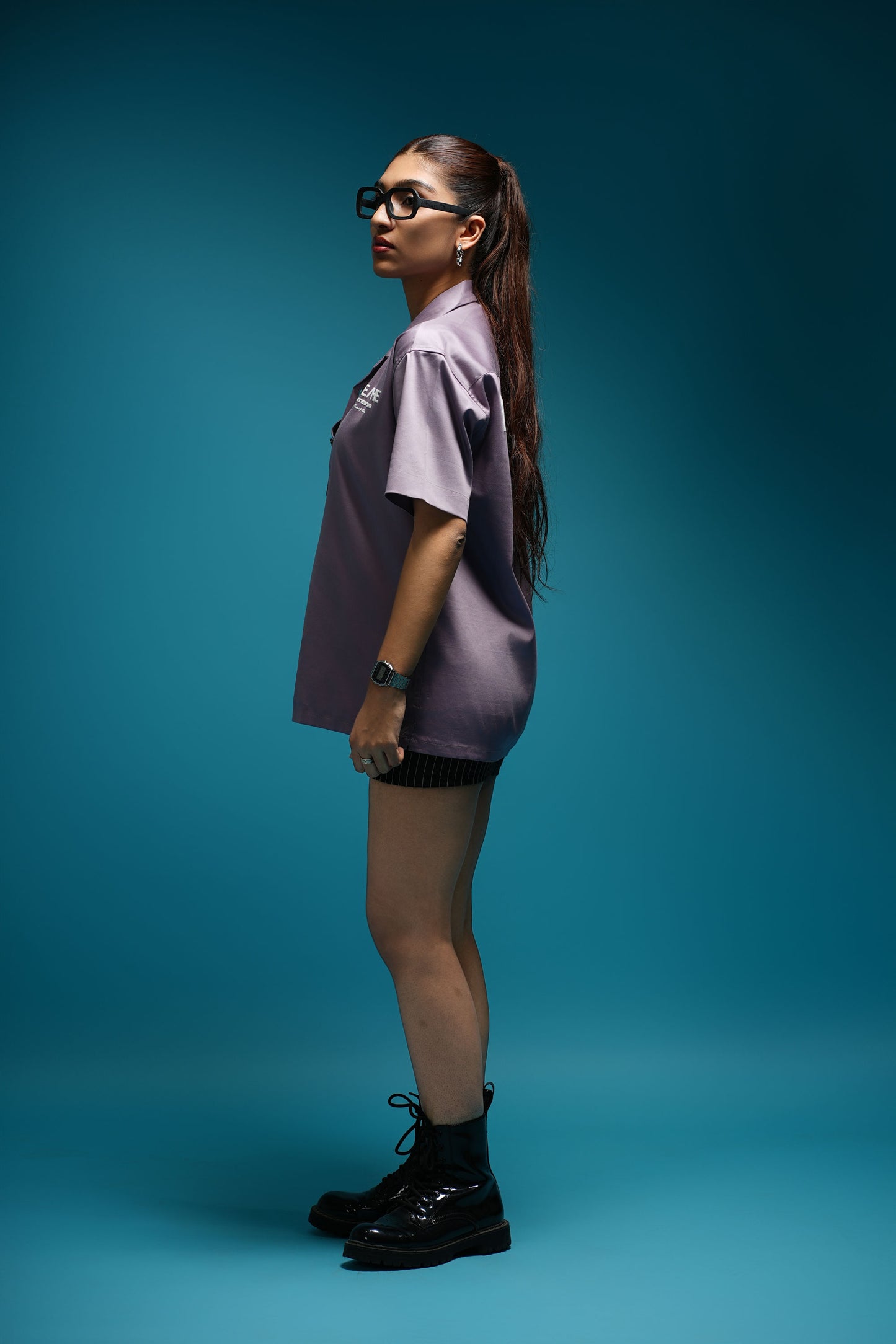 BOWLING SHIRT -SMOKY LILAC
