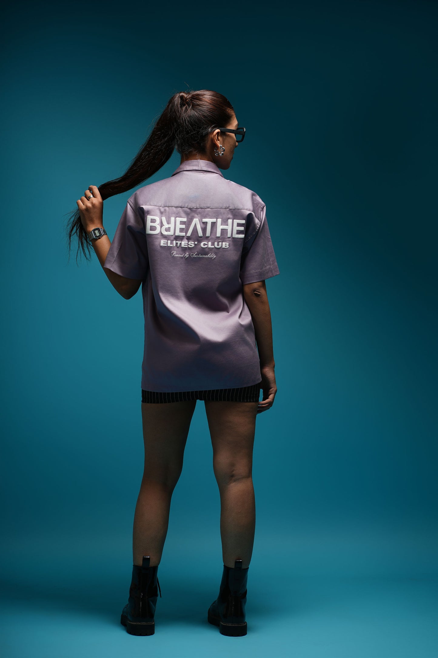 BOWLING SHIRT -SMOKY LILAC