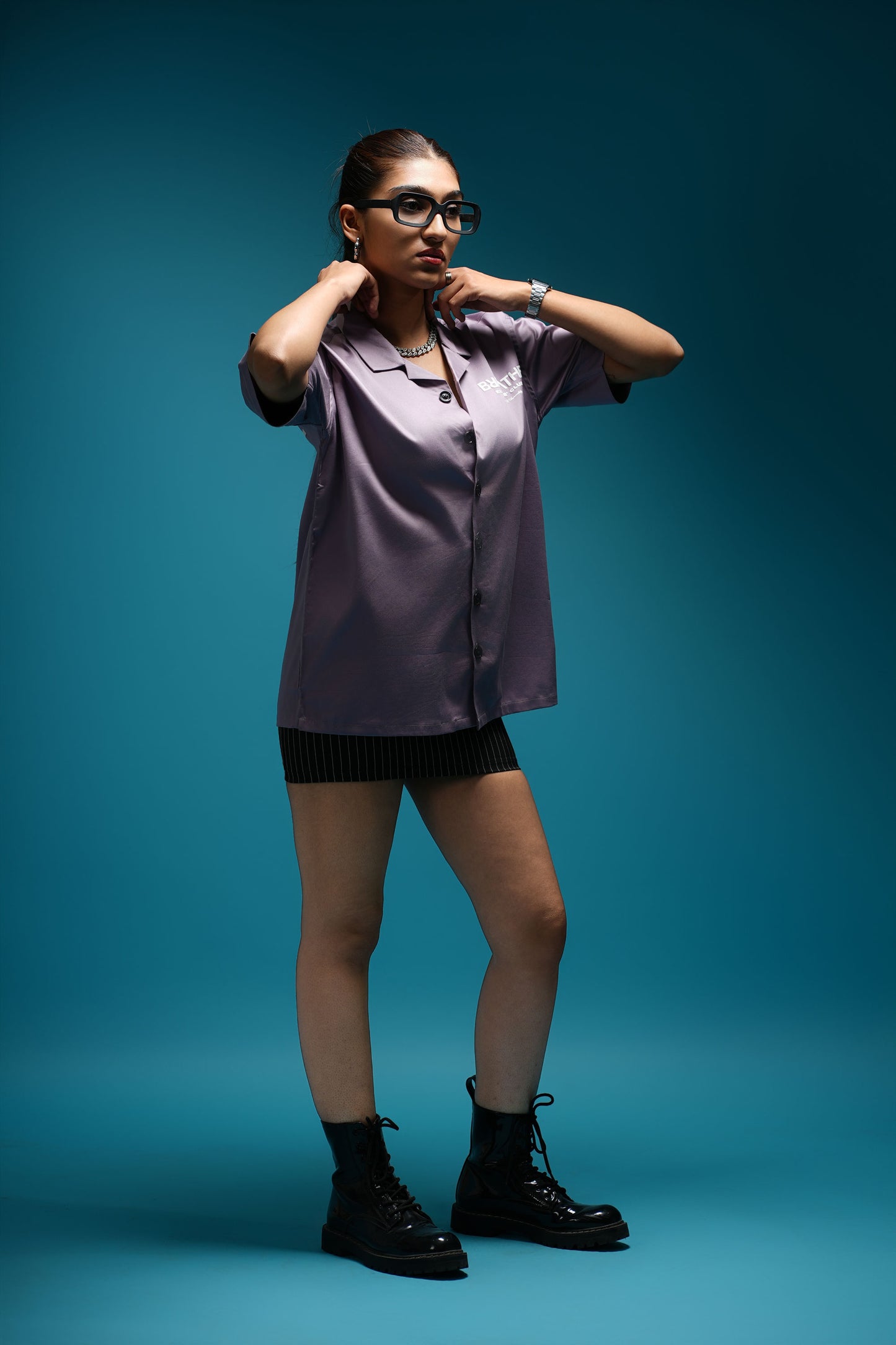 BOWLING SHIRT -SMOKY LILAC