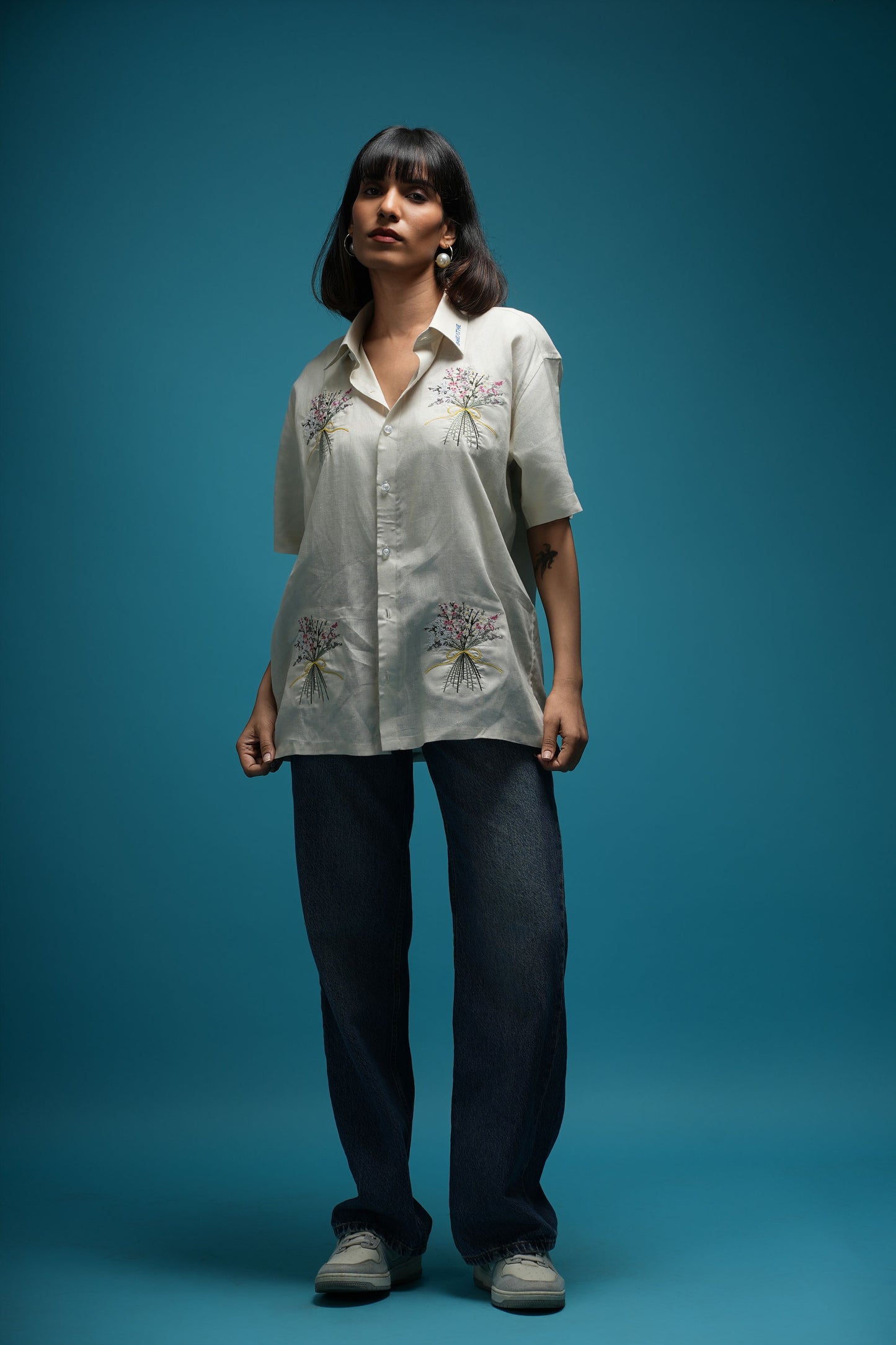 Bouquet Affair- Kissed by Flowers Linen Shirt