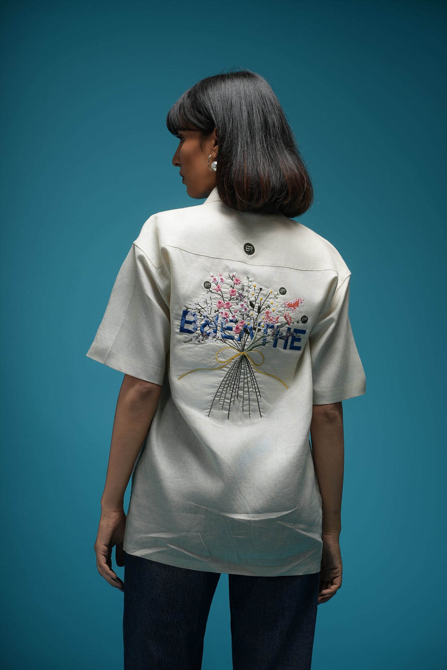 Bouquet Affair- Kissed by Flowers Linen Shirt