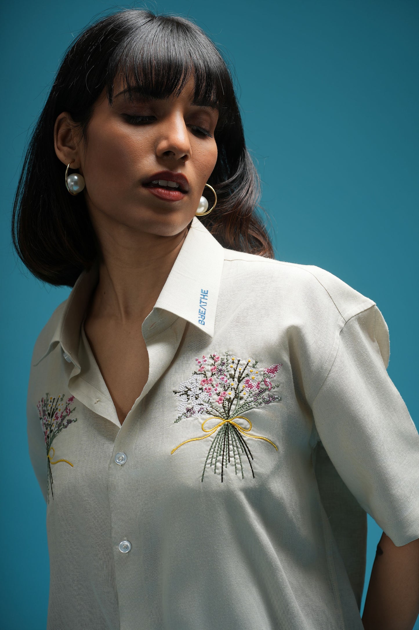 Bouquet Affair- Kissed by Flowers Linen Shirt