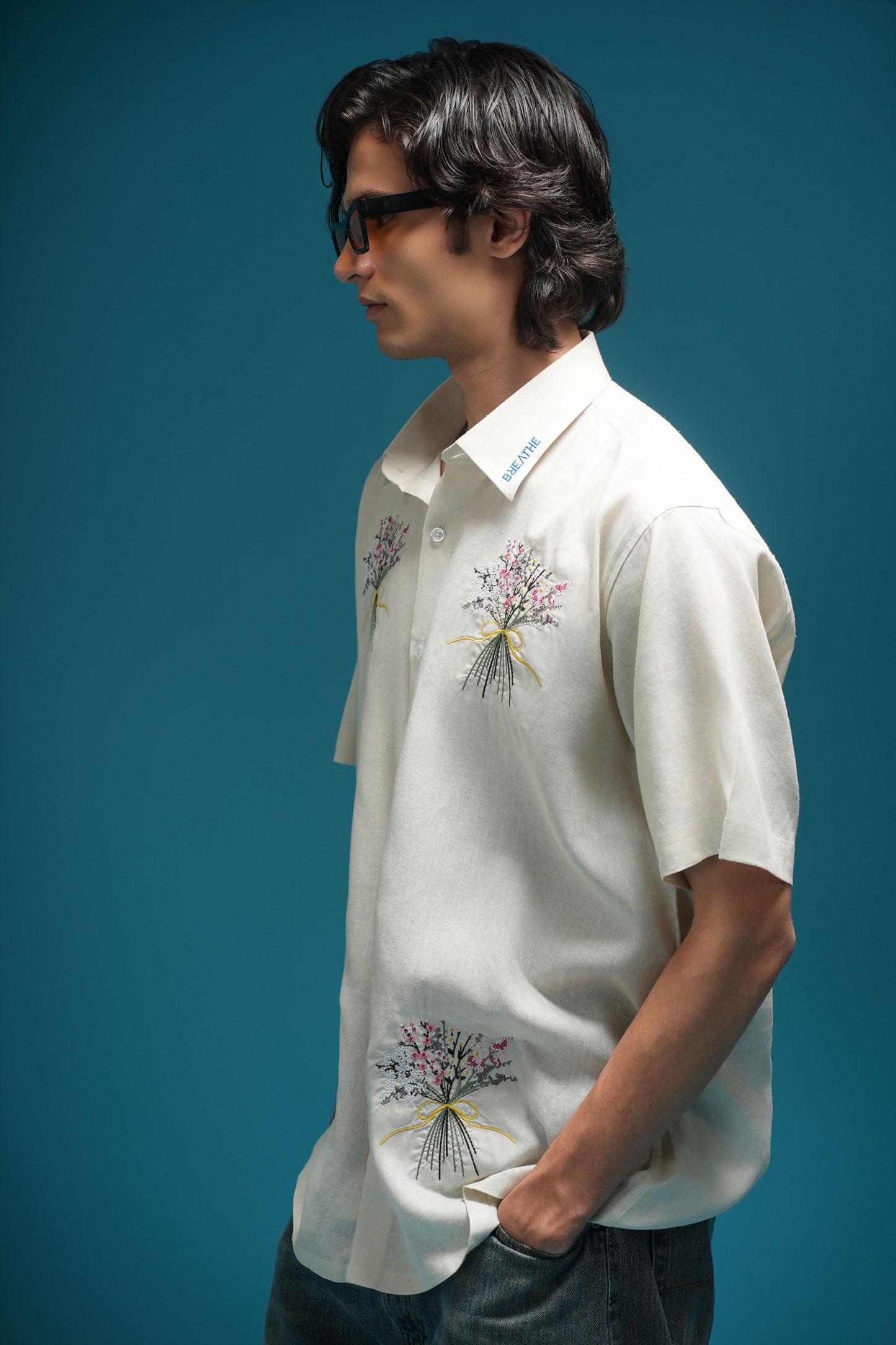 Bouquet Affair- Kissed by Flowers Linen Shirt