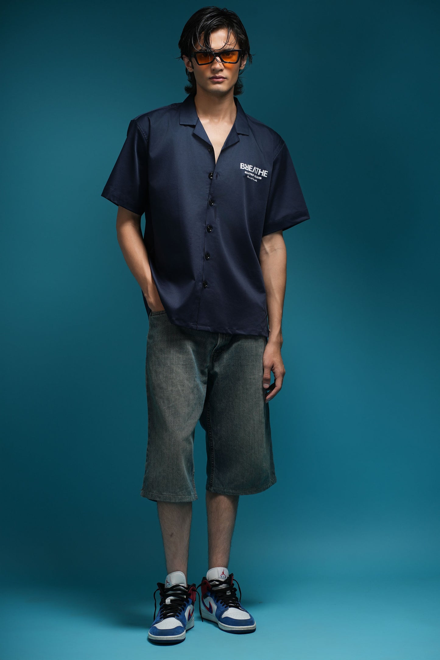 BOWLING SHIRT - NAVY BLUE