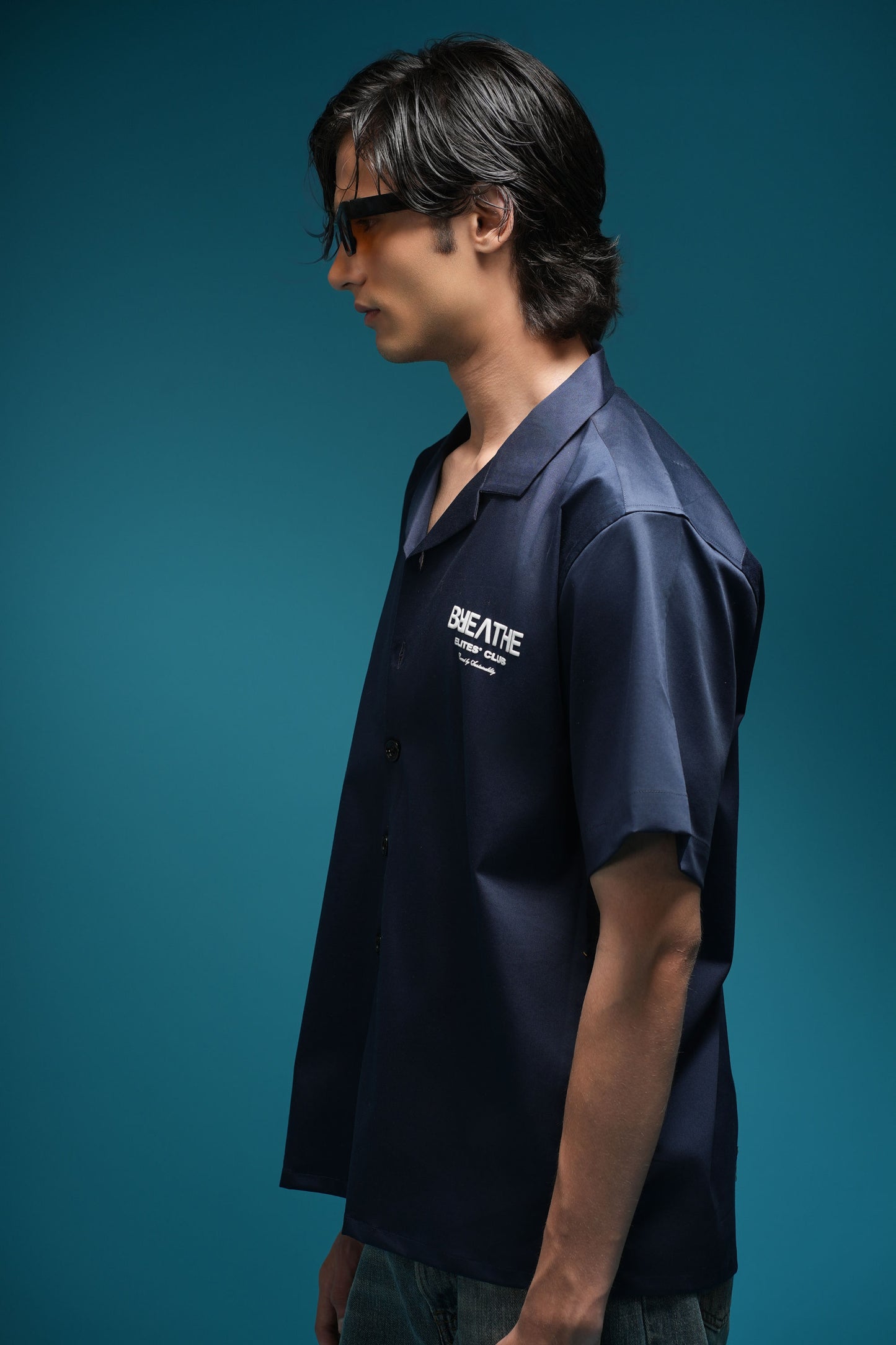 BOWLING SHIRT - NAVY BLUE