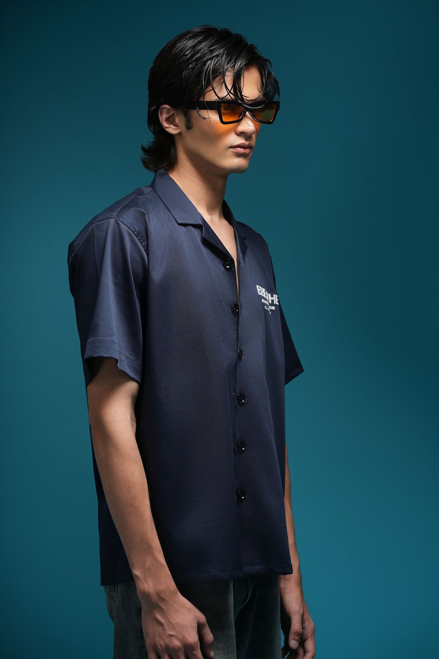 BOWLING SHIRT - NAVY BLUE