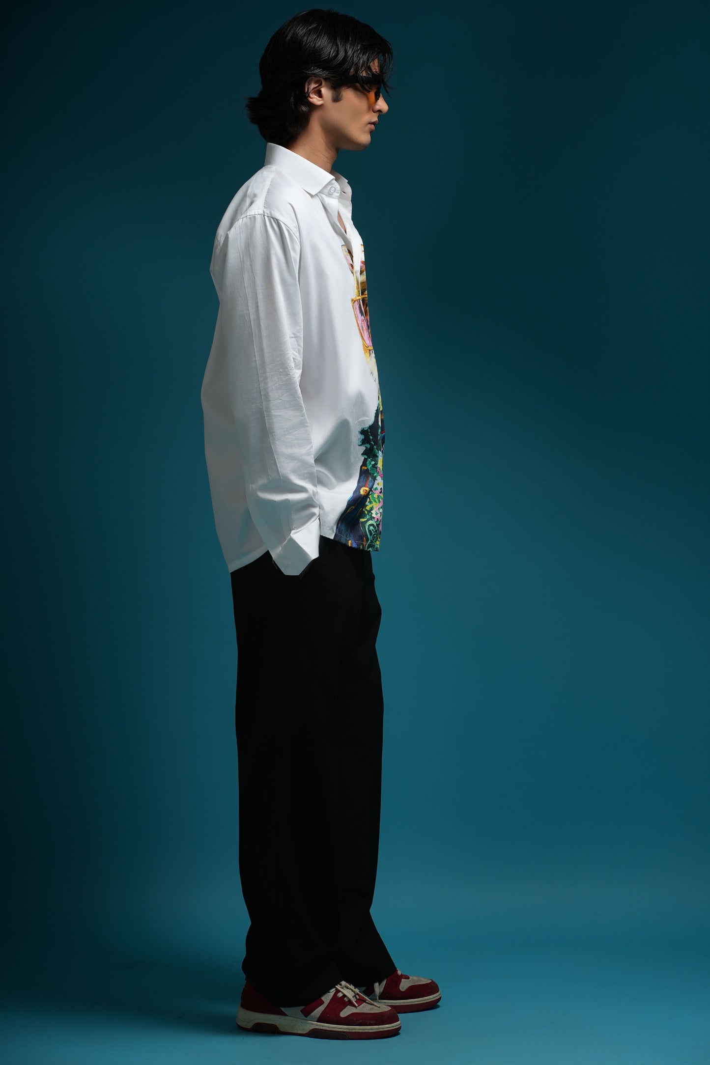 "BOSS OF THE BLOCK : TIGER" WHITE GIZA SHIRT