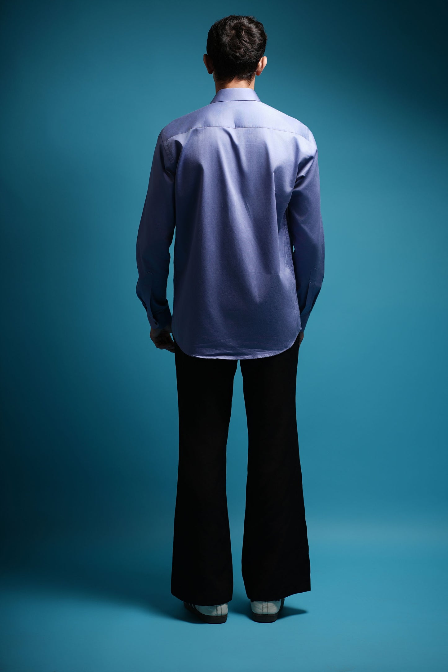Crystal flower Lavender blue shirt