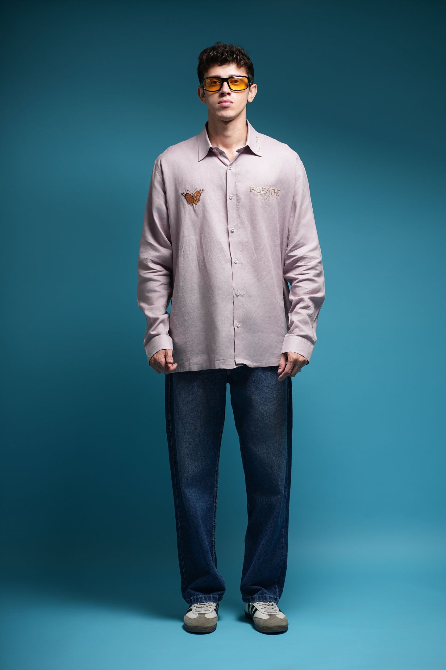 WILDFLOWER GUARDIAN– TIGER’S REST MAUVE LINEN SHIRT