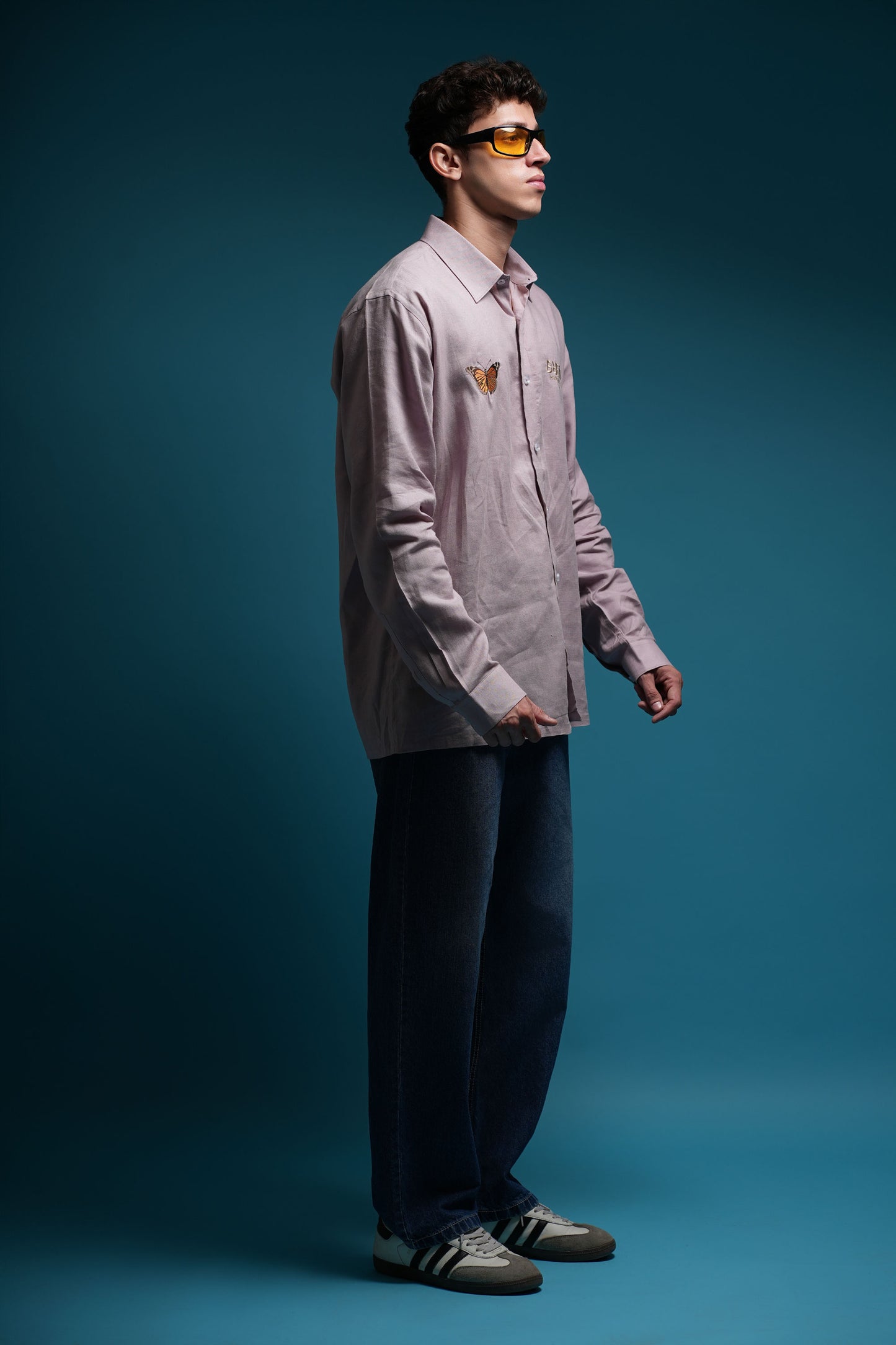 WILDFLOWER GUARDIAN– TIGER’S REST MAUVE LINEN SHIRT