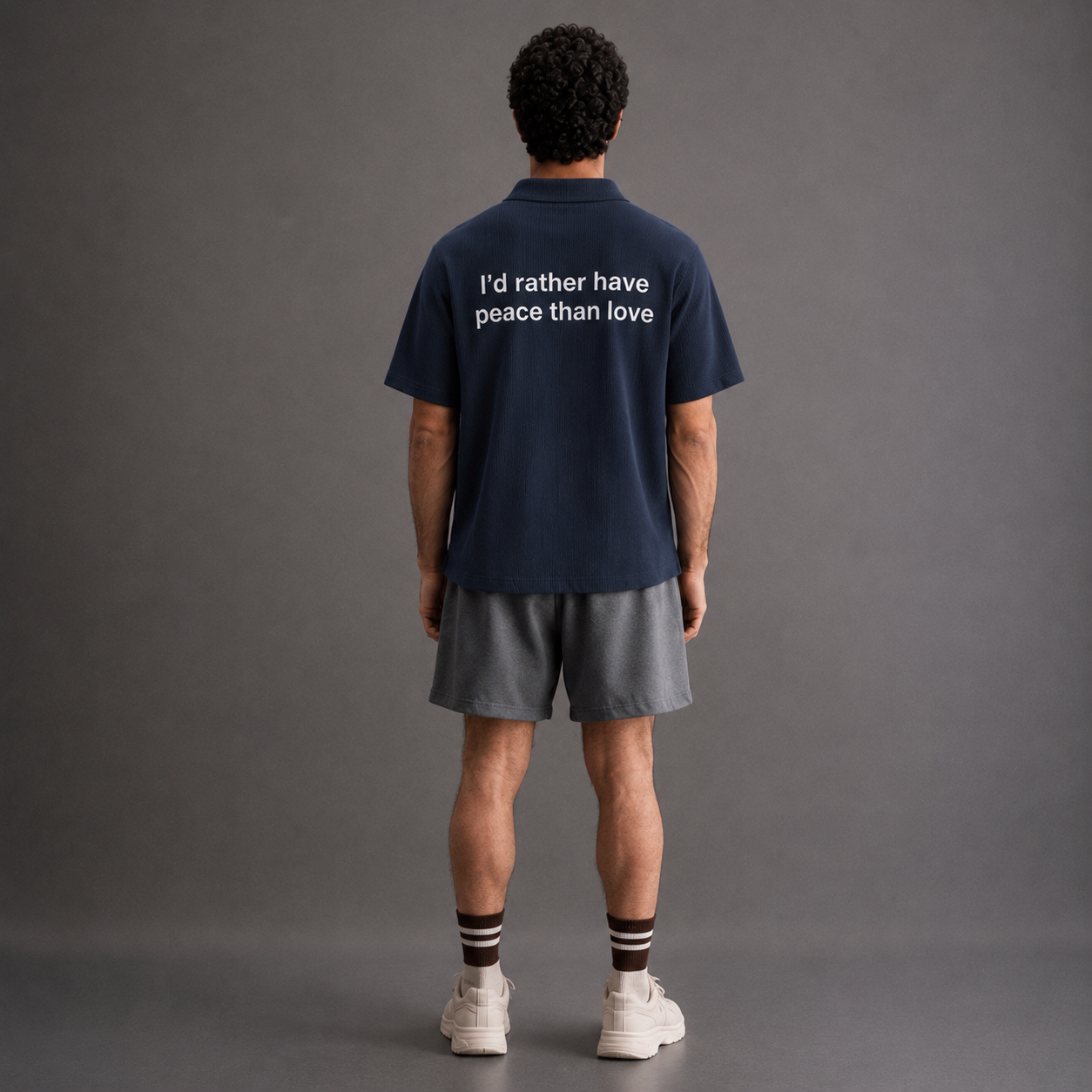 Navy blue Peace Oversized T-shirt ( Pre-order)