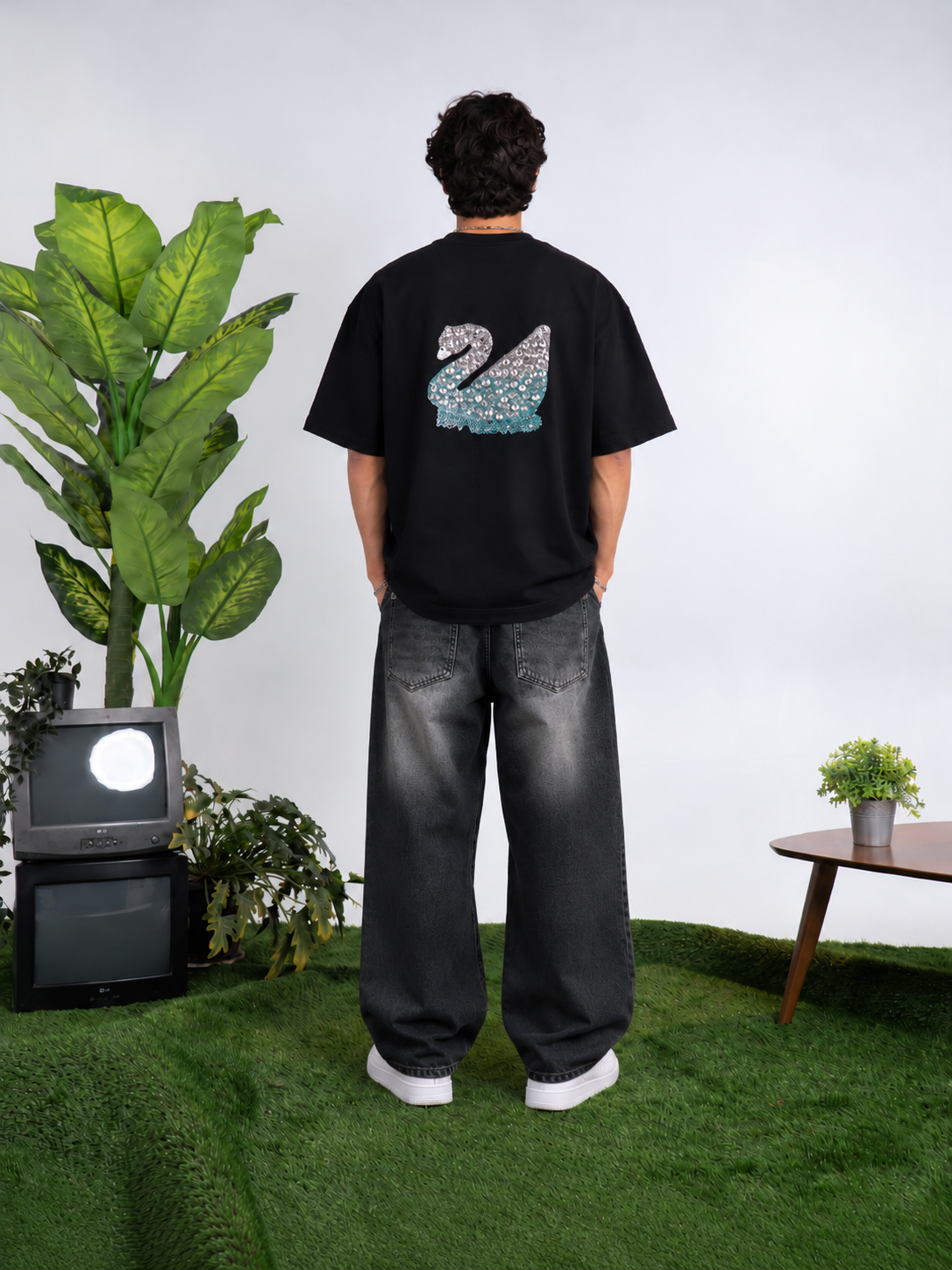 Black Crystal Swarovski T-shirt