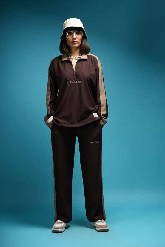 Two Shades Of Sahara Frappe Mocha Cord Set