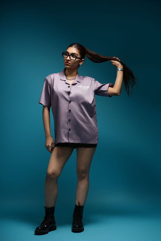 BOWLING SHIRT -SMOKY LILAC