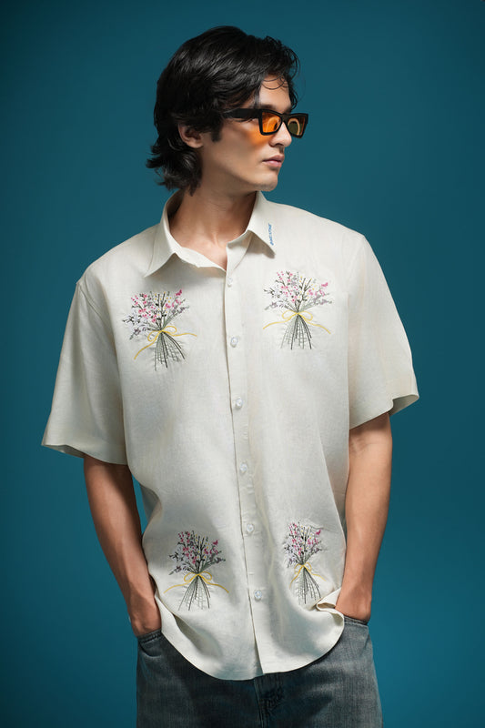 Bouquet Affair- Kissed by Flowers Linen Shirt