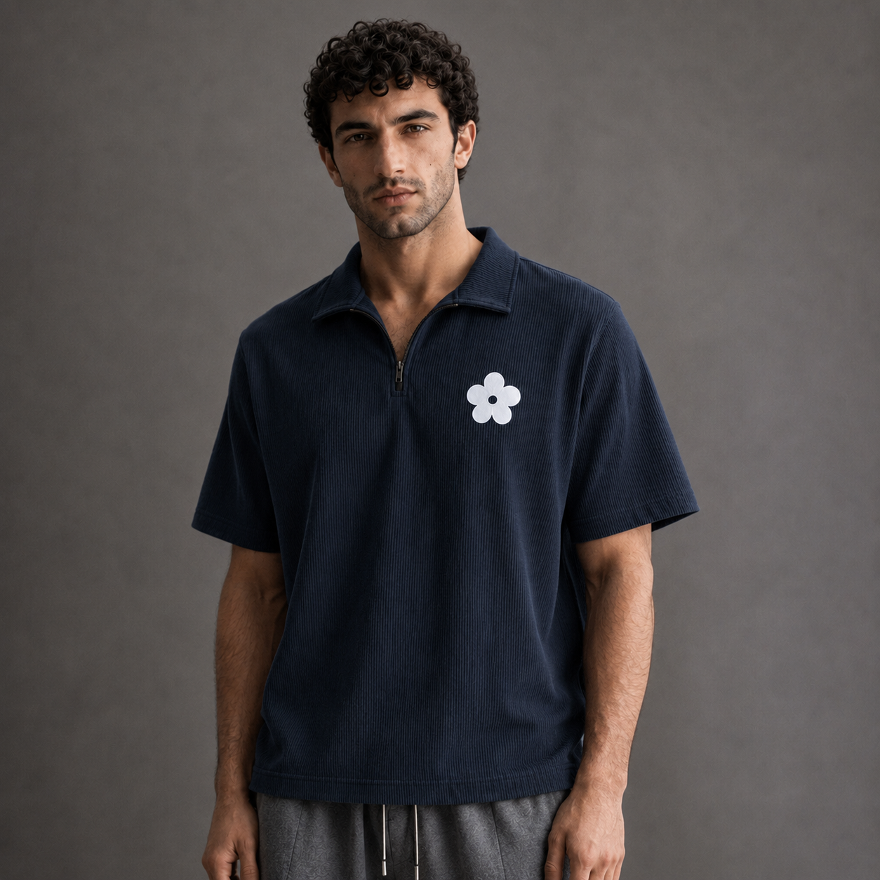 Navy blue Peace Oversized T-shirt ( Pre-order)