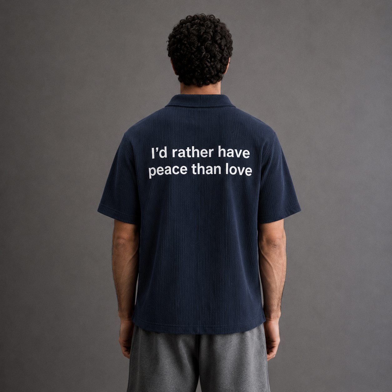 Navy blue Peace Oversized T-shirt ( Pre-order)