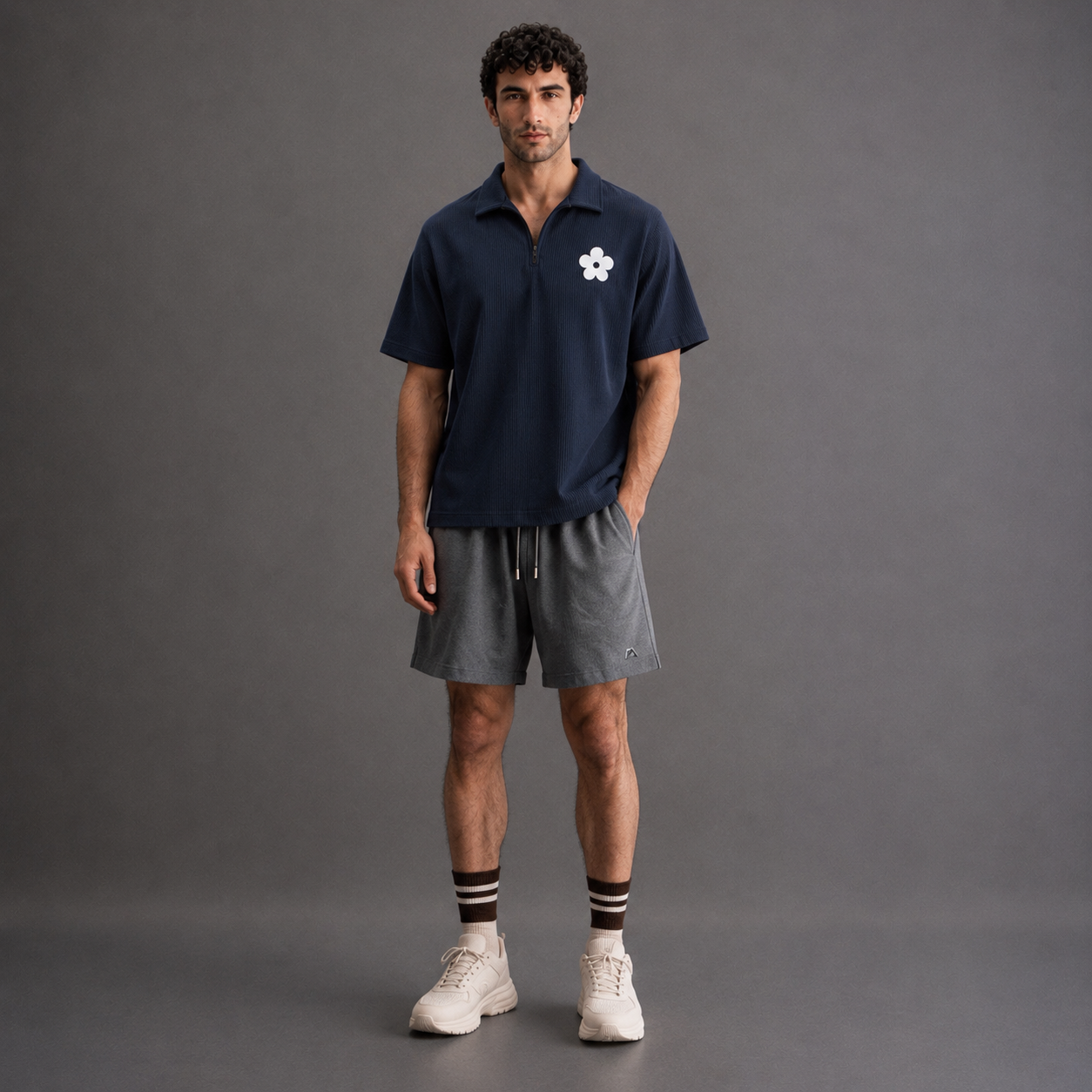 Navy blue Peace Oversized T-shirt ( Pre-order)