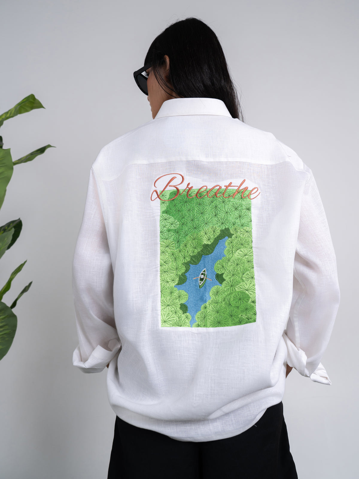 Lost In Water-Rower Embroidered shirt (Pre-order)