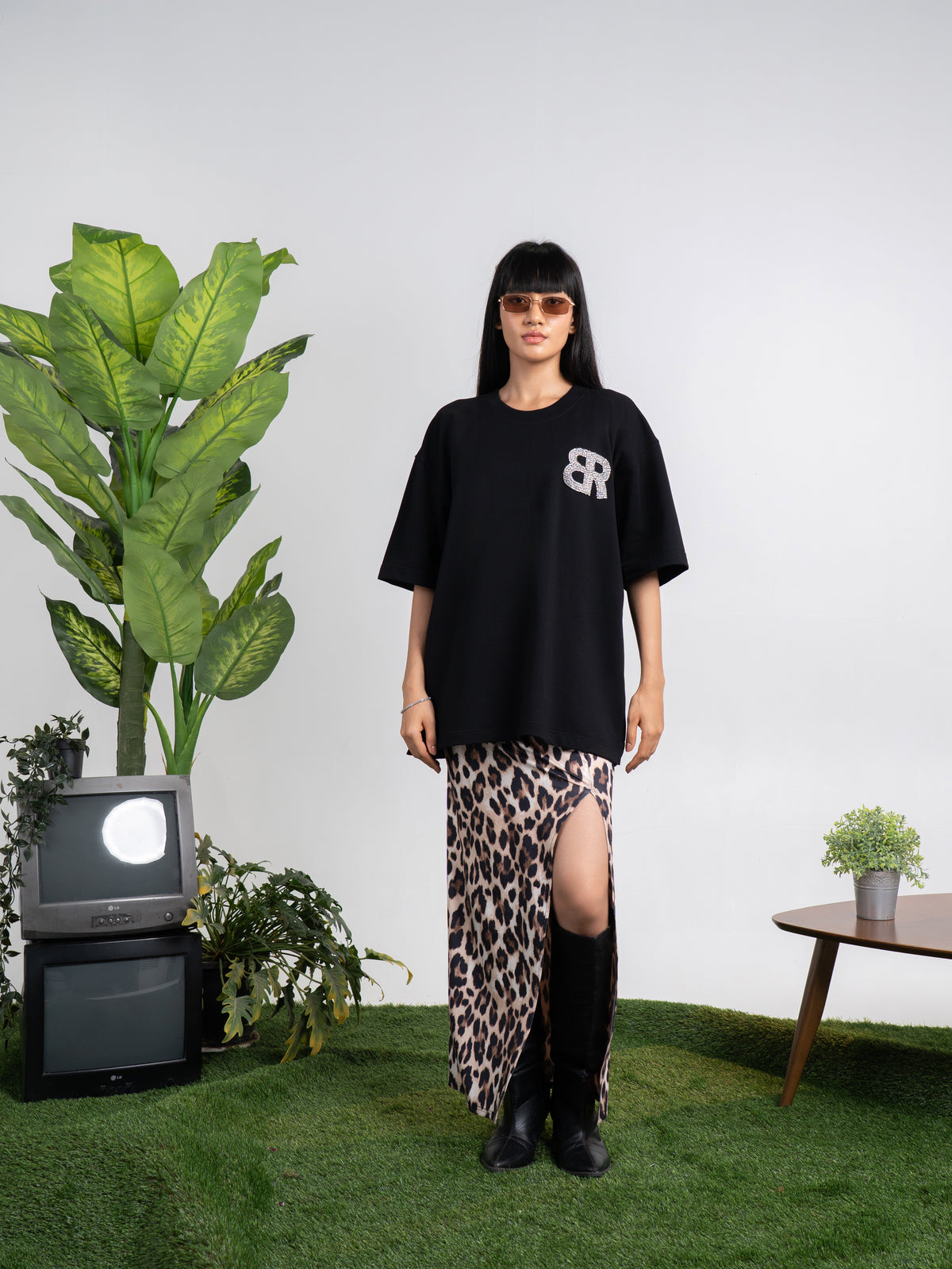Black Crystal Swarovski T-shirt