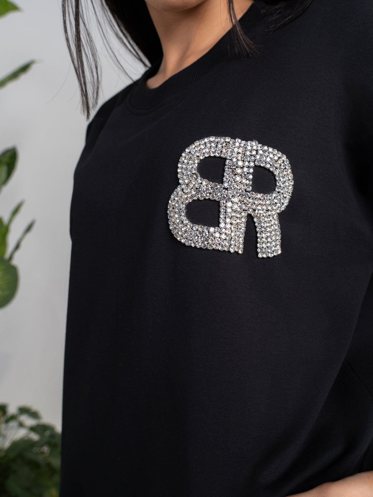 Black Crystal Swarovski T-shirt